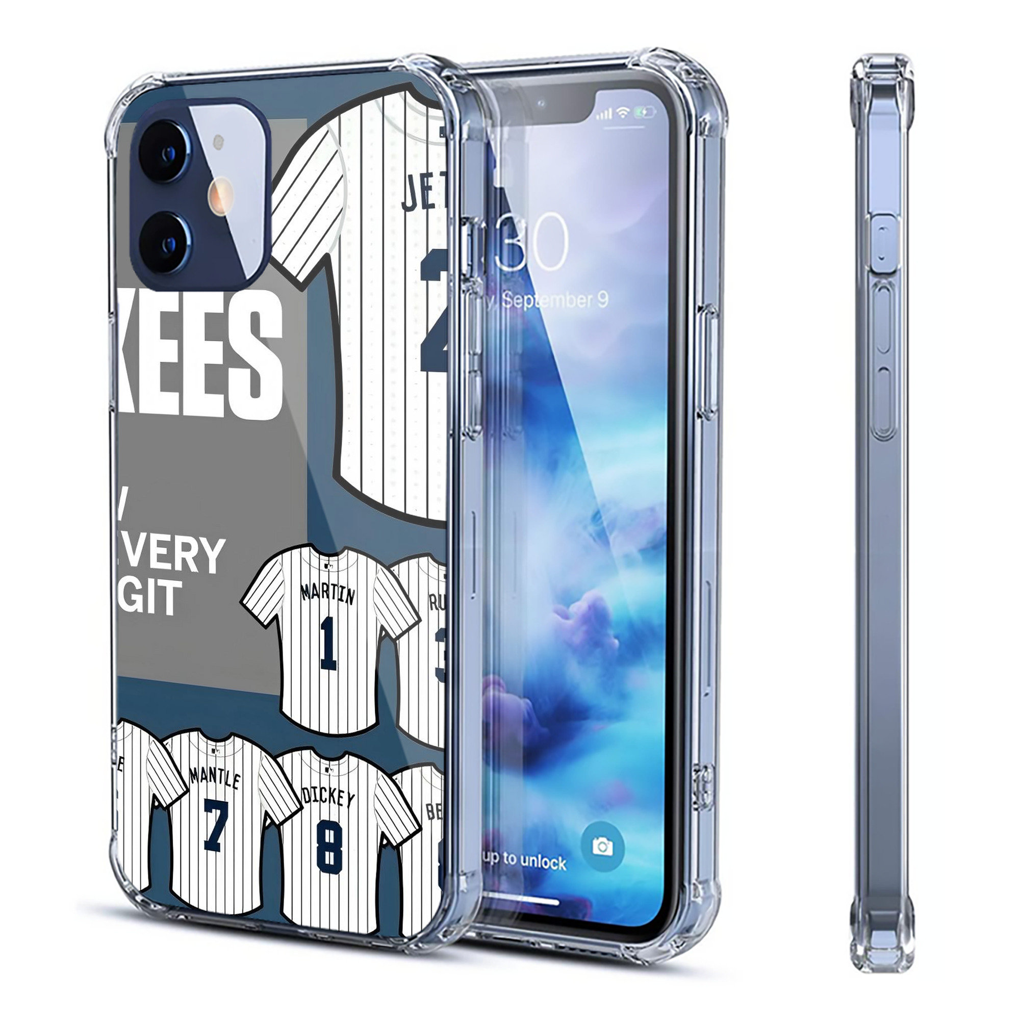 New York Yankees 235 Clear IPhone 12 Case – Soft TPU With UV Print – Enhanced Drop Protection, Precise Fit, Anti-Fingerprint, Customizable Design, Scratch-Resistant, Yellow-Resistant
